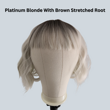 Load image into Gallery viewer, Short Wavy Wigs with Arched Bangs - Wig Cap &amp; Adjustable strap
