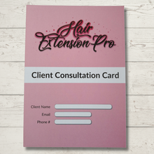 Load image into Gallery viewer, Hair Extension Consultation Cards | A5 | Double Sided
