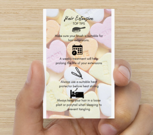 20 Designs | Aftercare & Top Tips | Business Card Size Ready For Printing Or Digital Use